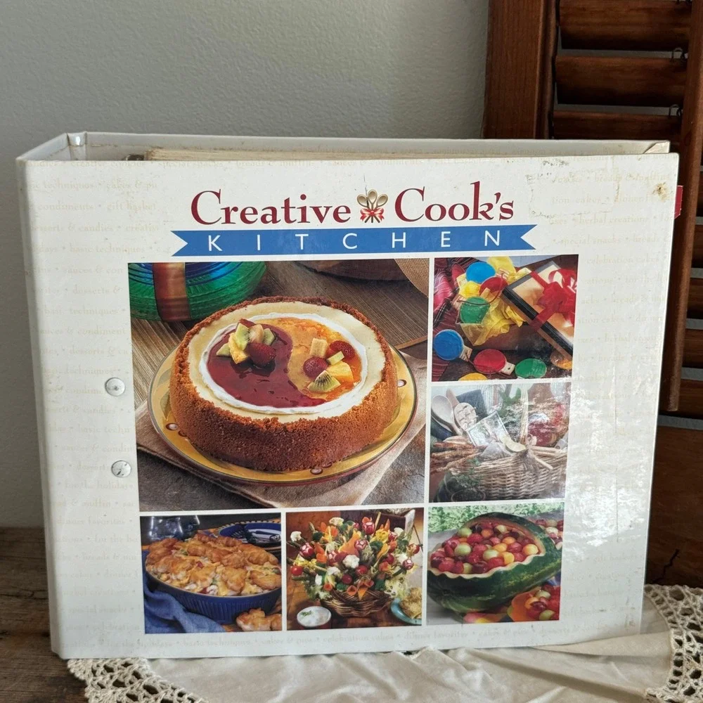Vintage Creative Cook's Kitchen Recipe Card Binder IMP 1998 Full Set 12 Tabs